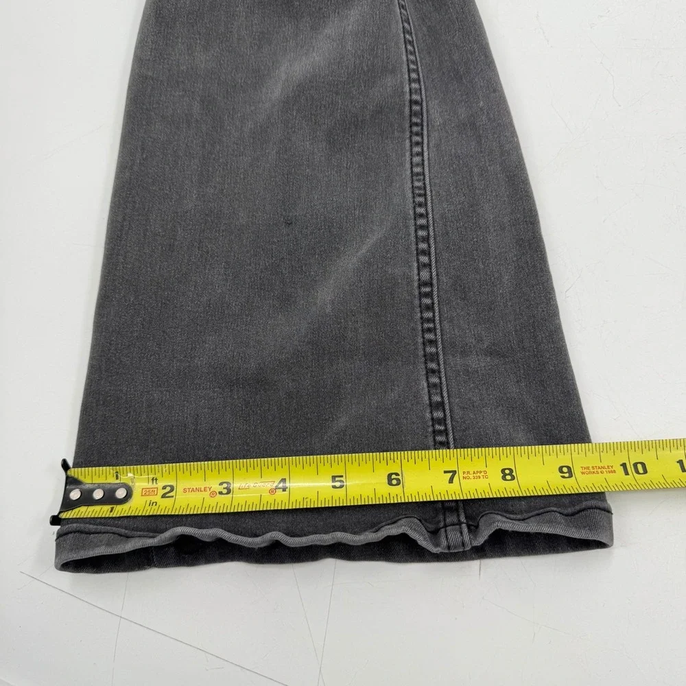 Free People Grey Flare Jeans‎ High Waisted Zipper Fly Denim Women's Size 32